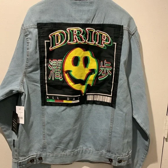 Brooklyn Cloth Mfg Co XL  NWT Drip Denim Jacket - Picture 9 of 10